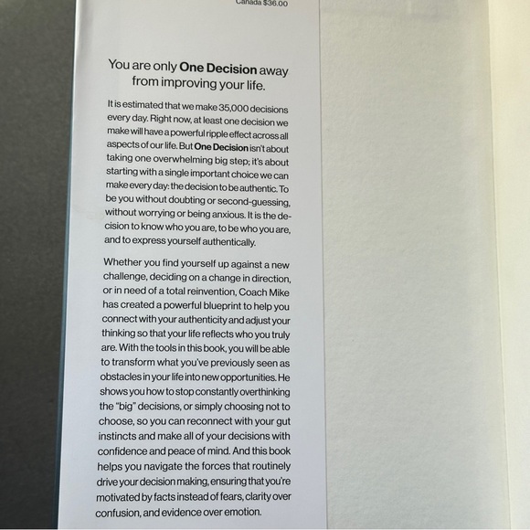 One Decision by Mike Bayer | Self-help | Hardcover Book - Picture 8 of 12